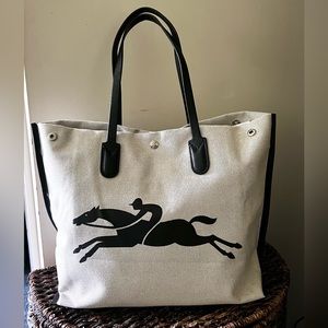 Longchamp Canvas Large Tote. Made in France.